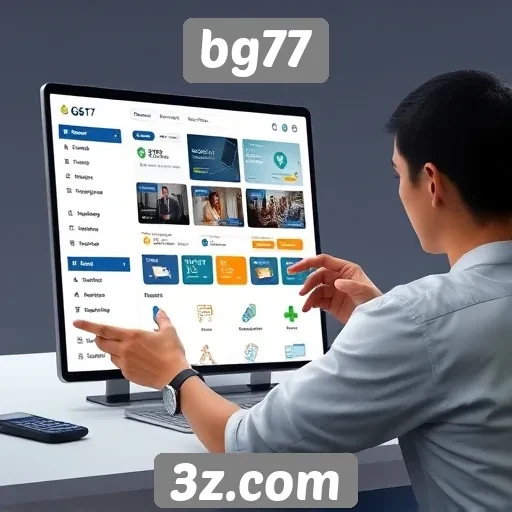 Interface do bg77 facilita a navegação dos usuários